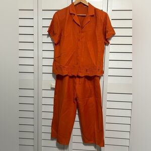 SOLD on ETSY.Sherry Taylor Top and Pants Set Ramie and Rayon Cotton.